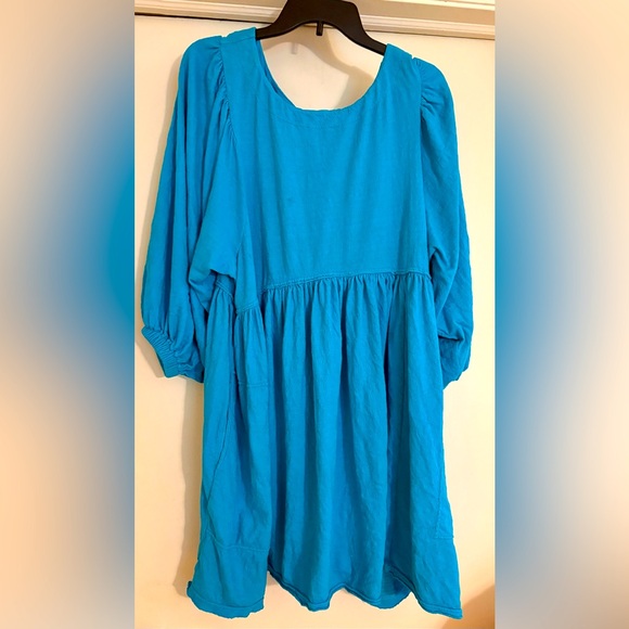 Great pre owned Vibrant Blue Tunic Dress from Free People - Picture 1 of 4